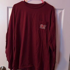 Vineyard Vines Women’s Maroon Football Long Sleeve Shirt